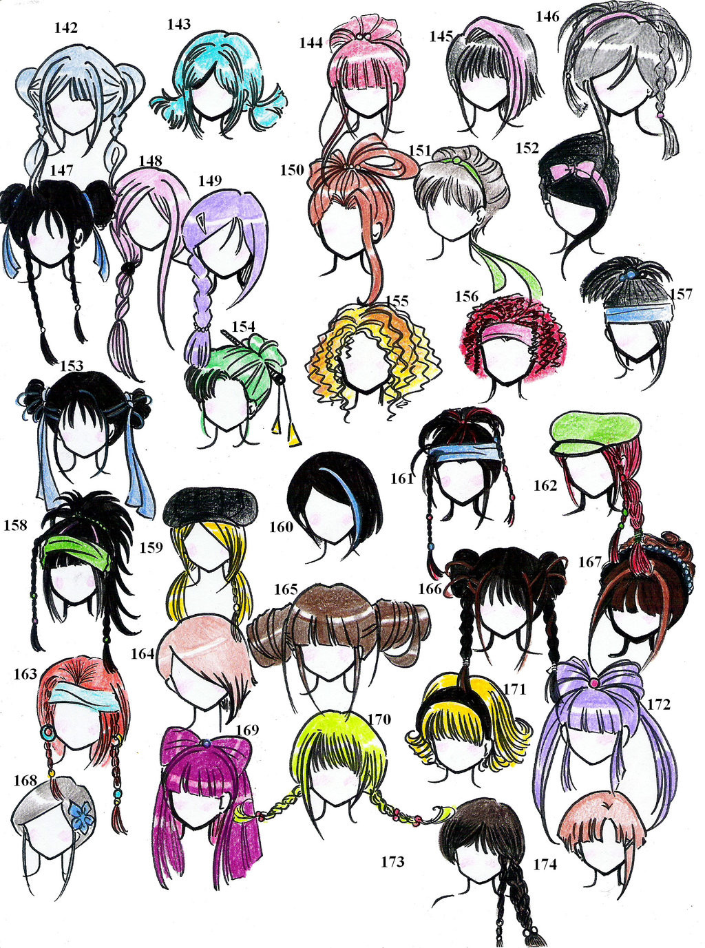 Anime Hairstyles Girls
 Cabelos