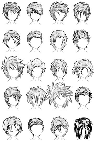 Anime Male Hairstyle
 20 Male Hairstyles by LazyCatSleepsDaily on DeviantArt