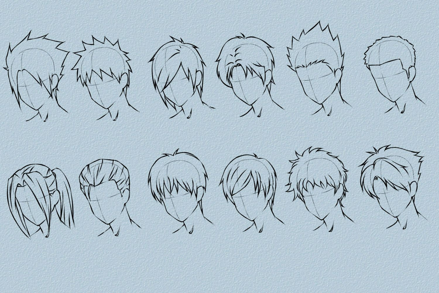 Anime Male Hairstyles
 How to Draw Anime Hair VripMaster
