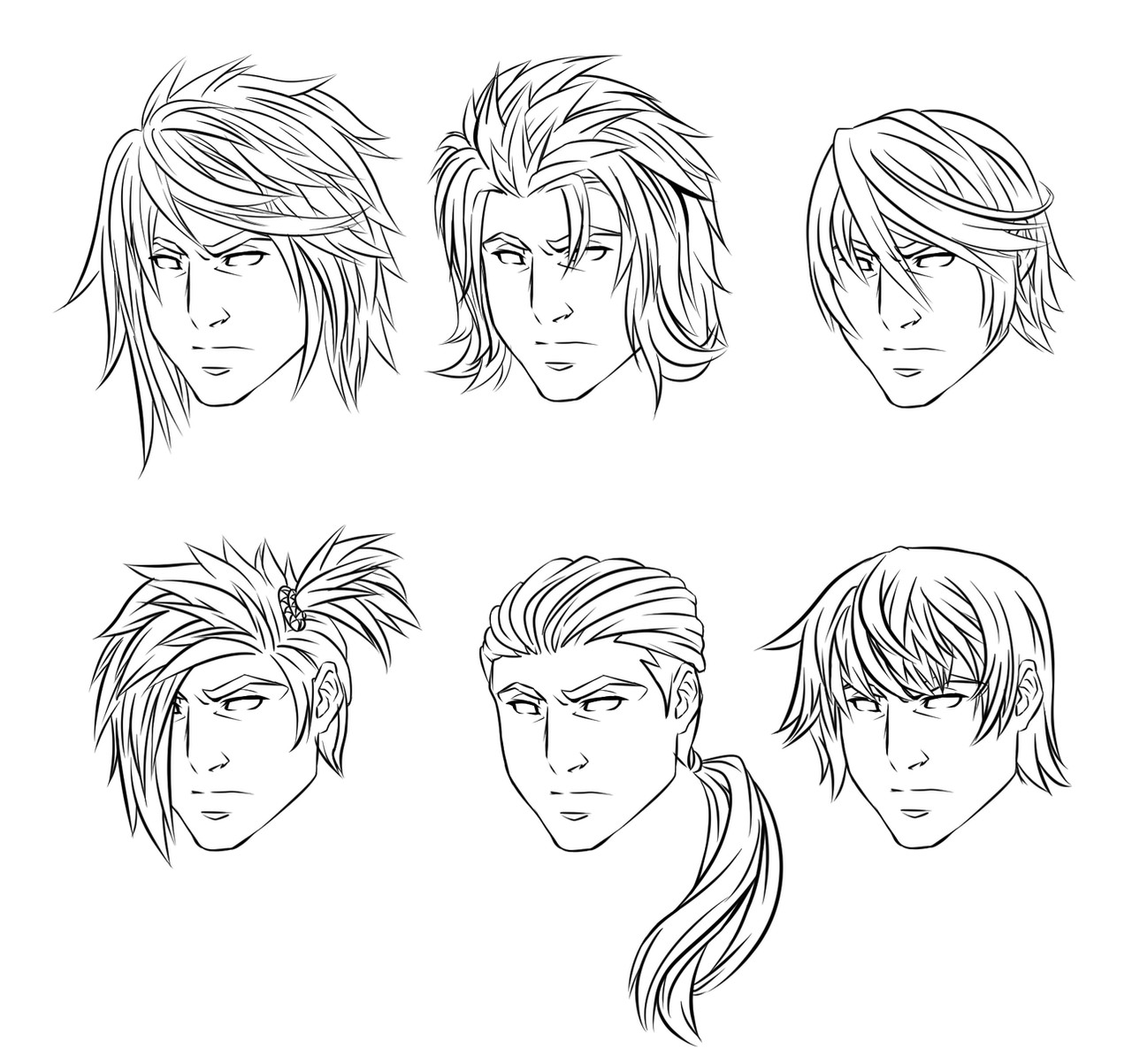 Anime Male Hairstyles
 Anime Male Hairstyles by CrimsonCypher on DeviantArt