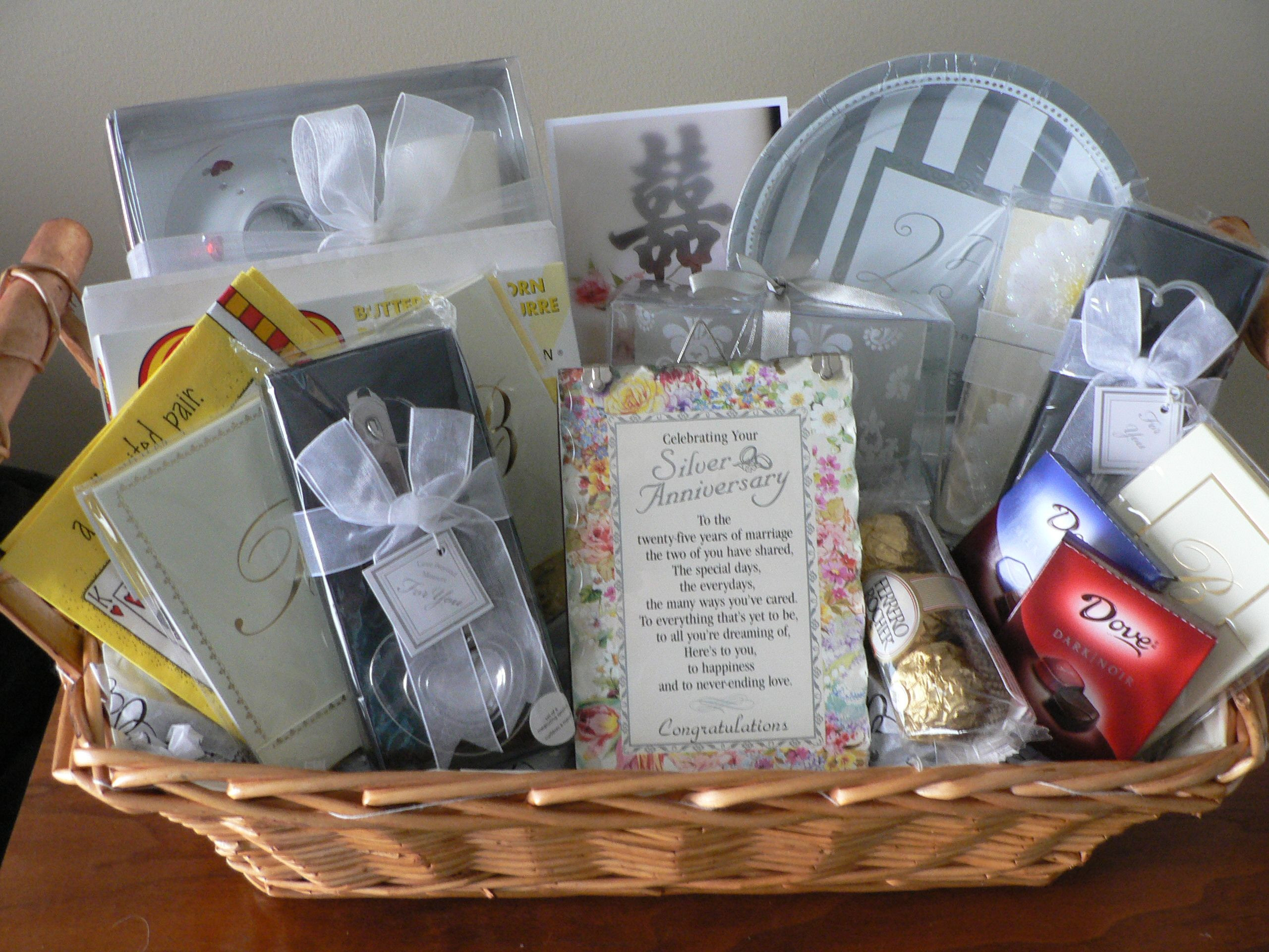 Anniversary Gift Basket Ideas
 25th Wedding Anniversary Congrats
