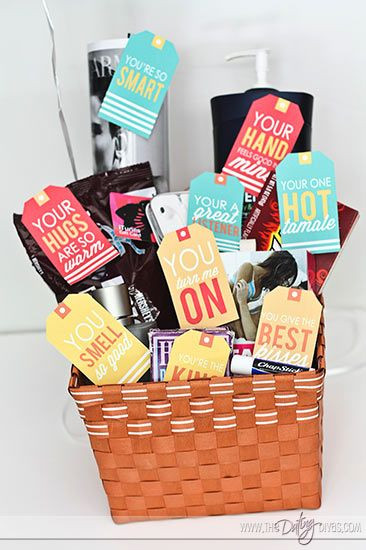 Anniversary Gift Basket Ideas
 Husband Gift Basket 10 Things I Love About You