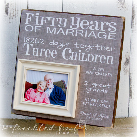 Anniversary Gift Ideas For Grandparents
 50th Anniversary Gift Golden Anniversary Fifty Years of