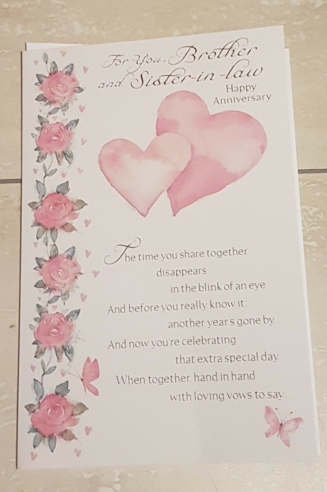 Anniversary Gift Ideas For Sister And Brother In Law
 Brother & Sister In Law Anniversary Card With Heart