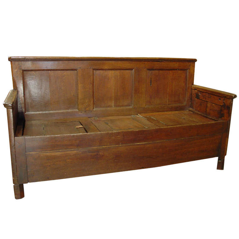 Antique Wood Storage Bench
 Antique Wooden Storage Bench from France at 1stdibs