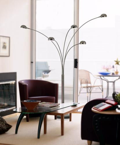 Arc Lamp Living Room
 Add visual interest to a living room with arc floor lamps