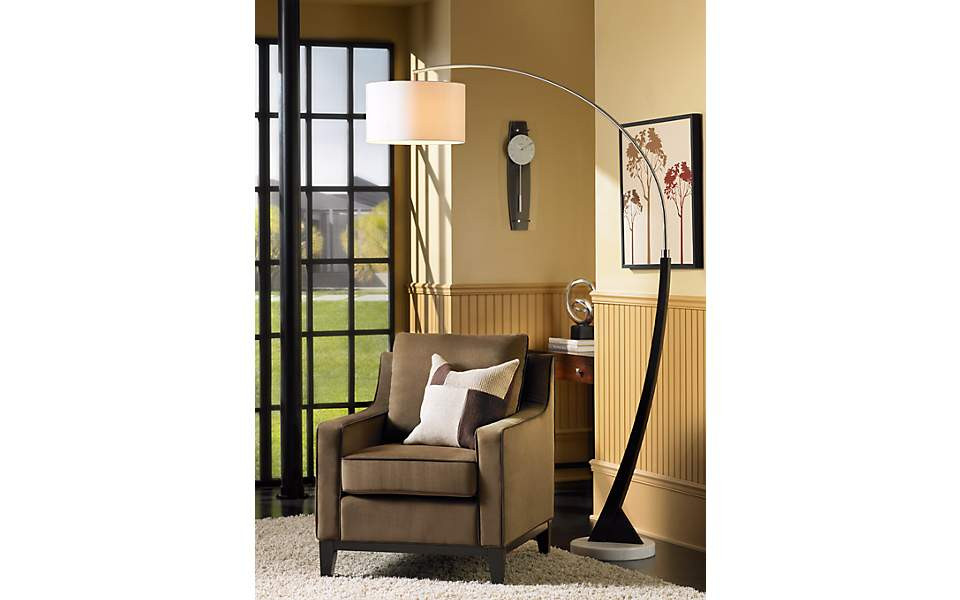 Arc Lamp Living Room
 Add style to a living room corner with an arc floor lamp