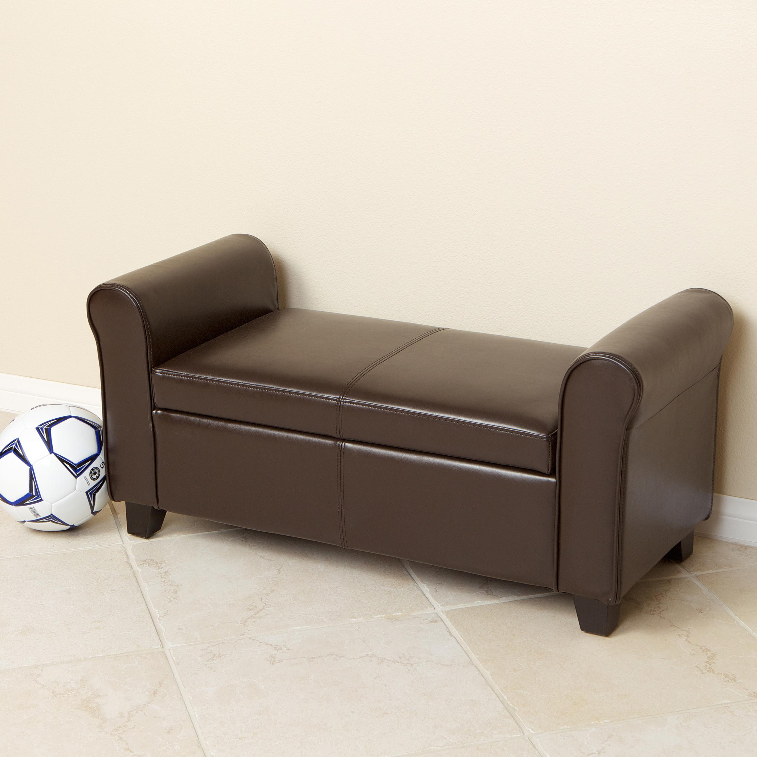 Armed Storage Bench
 Kids Brown Armed Storage Ottoman Bench Free Shipping