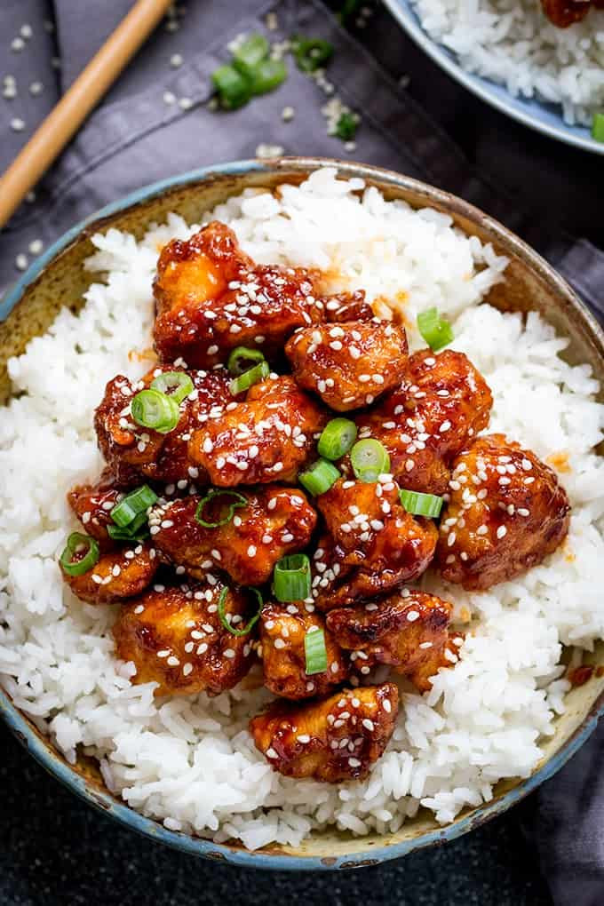 Asian Dinner Recipe
 Crispy Sesame Chicken with a Sticky Asian Sauce Nicky s