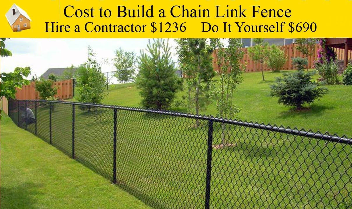 Average Cost Of Fencing Backyard
 DIY Cost to Build a Chain Link Fence The cost of building