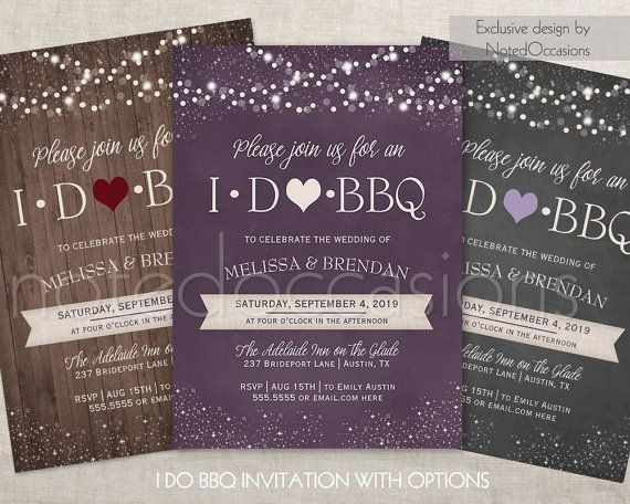 B Wedding Invitations
 I DO BBQ Invitations Printable I Do Barbeque Wedding