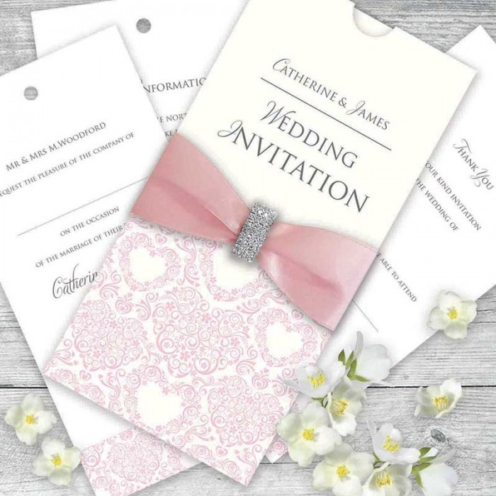 B Wedding Invitations
 Pink Divine Wedding Invitation