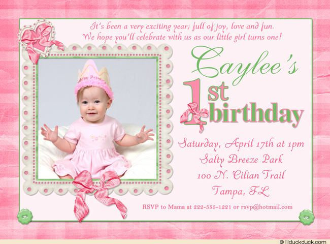 Baby Girl Birthday Invitations
 21 Kids Birthday Invitation Wording That We Can Make
