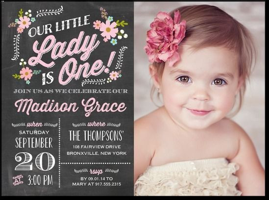 Baby Girl Birthday Invitations
 I want these to be the invites for Ella s bday