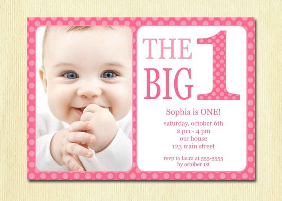 Baby Girl Birthday Invitations
 First Birthday Baby Girl Invitation DIY Printable