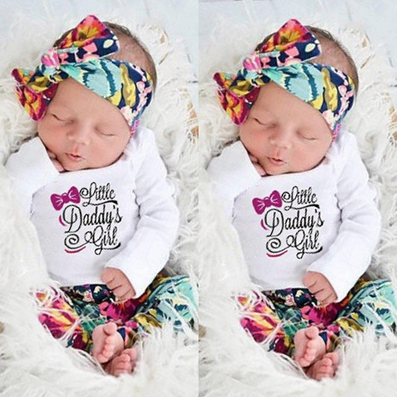Baby Girl Fashion
 Newborn Baby Girls Outfits Clothes Floral Romper Bodysuit