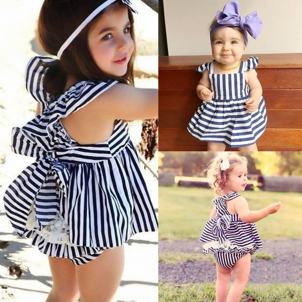 Baby Girl Fashion
 Baby Girls Clothes Summer Sunsuit Infant Outfit Stripe