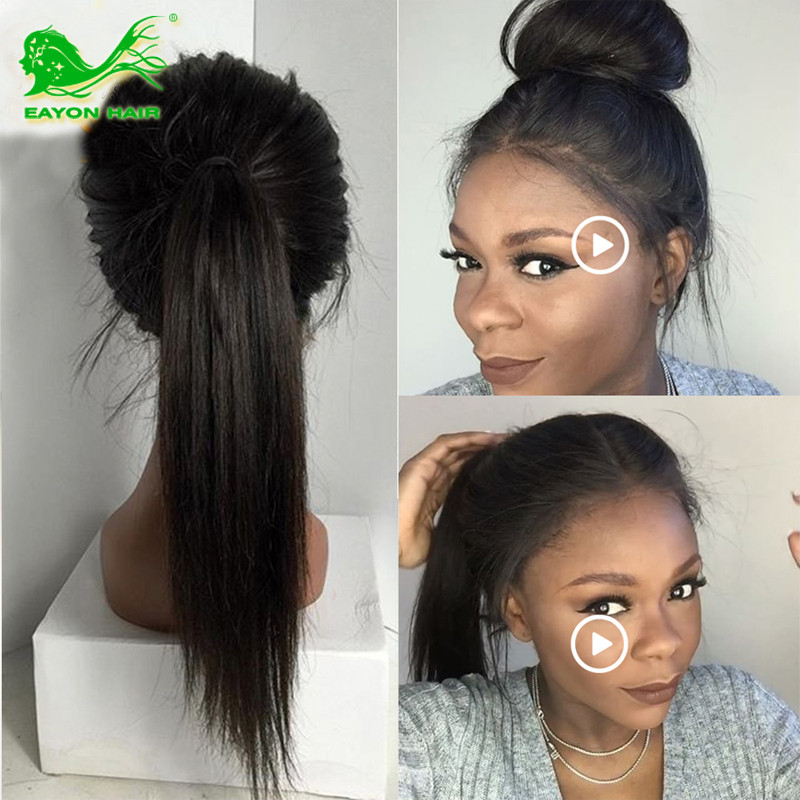 Baby Hair Ponytail
 Glueless Full Lace Human Hair Wigs With Baby Hair