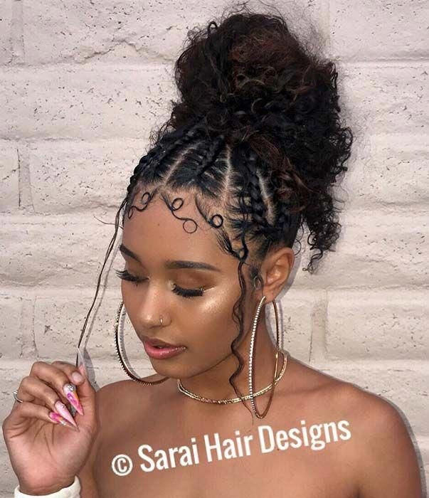 Baby Hair Ponytail
 35 Natural Braided Hairstyles Without Weave