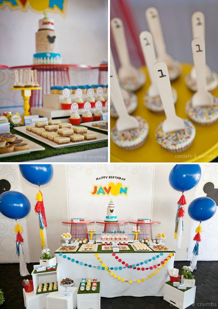 Baby'S First Birthday Gift Ideas
 Kara s Party Ideas Mickey Mouse 1st Birthday Boy Disney