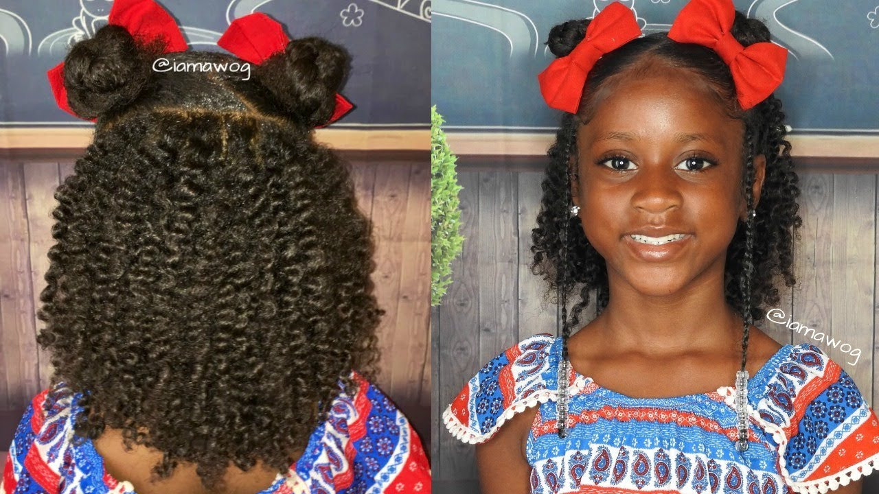 Back To School Hairstyles For Kids
 Kids Back To School Hairstyle Twist Braids And Buns
