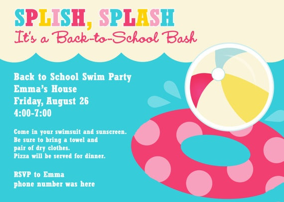 Back To School Pool Party Ideas
 13 best Back to School Bash images on Pinterest