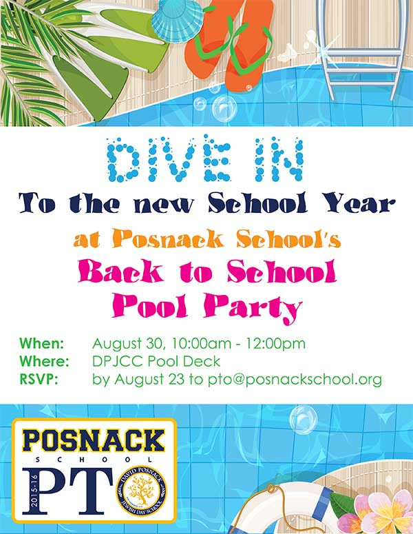 Back To School Pool Party Ideas
 PTO Back to School Pool Party Sunday August 30