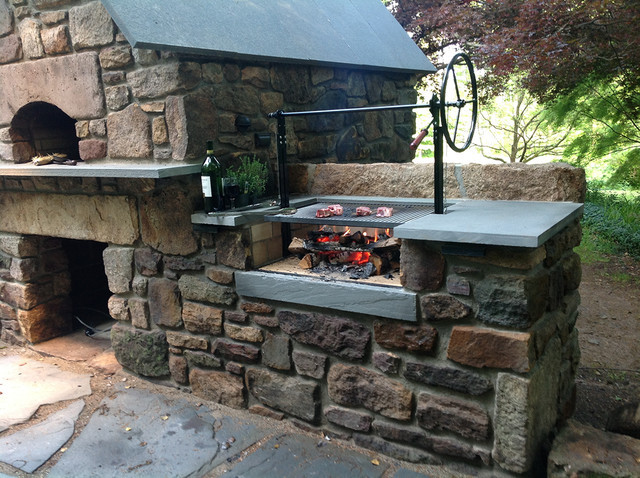 Backyard Brick Grills
 Solebury Wood Burning Brick Oven and Argentinian Wood Grill