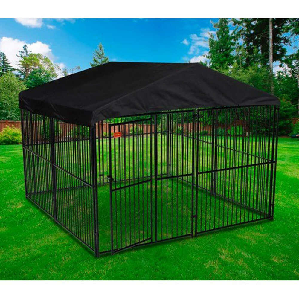 Backyard Dog Kennel
 Lucky Dog Pet Outdoor European Style Kennel Panel Crate