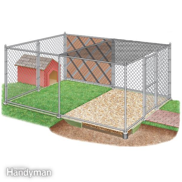 Backyard Dog Kennel
 How to Build a Chain Link Kennel for Your Dog