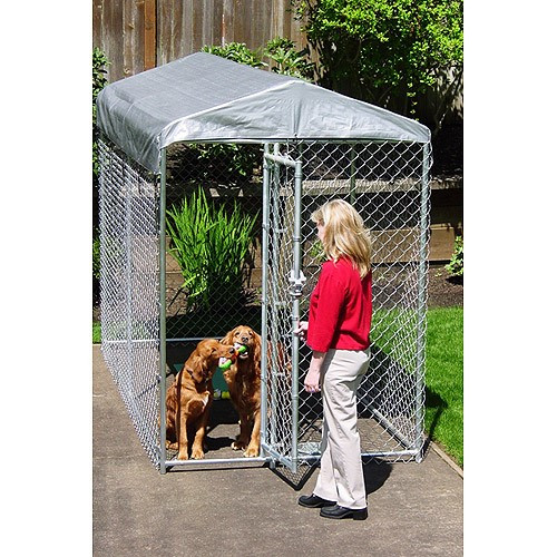 Backyard Dog Kennel
 Lucky Dog Yard Guard Boxed Dog Kennel with cover 5 x10 x6