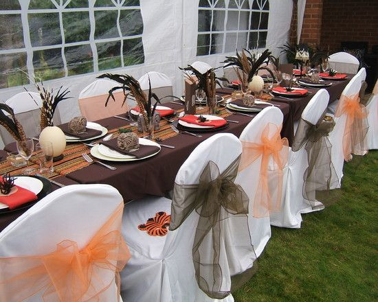 Backyard Engagement Party Decoration Ideas Africa
 African themed tablescape I love everything about this