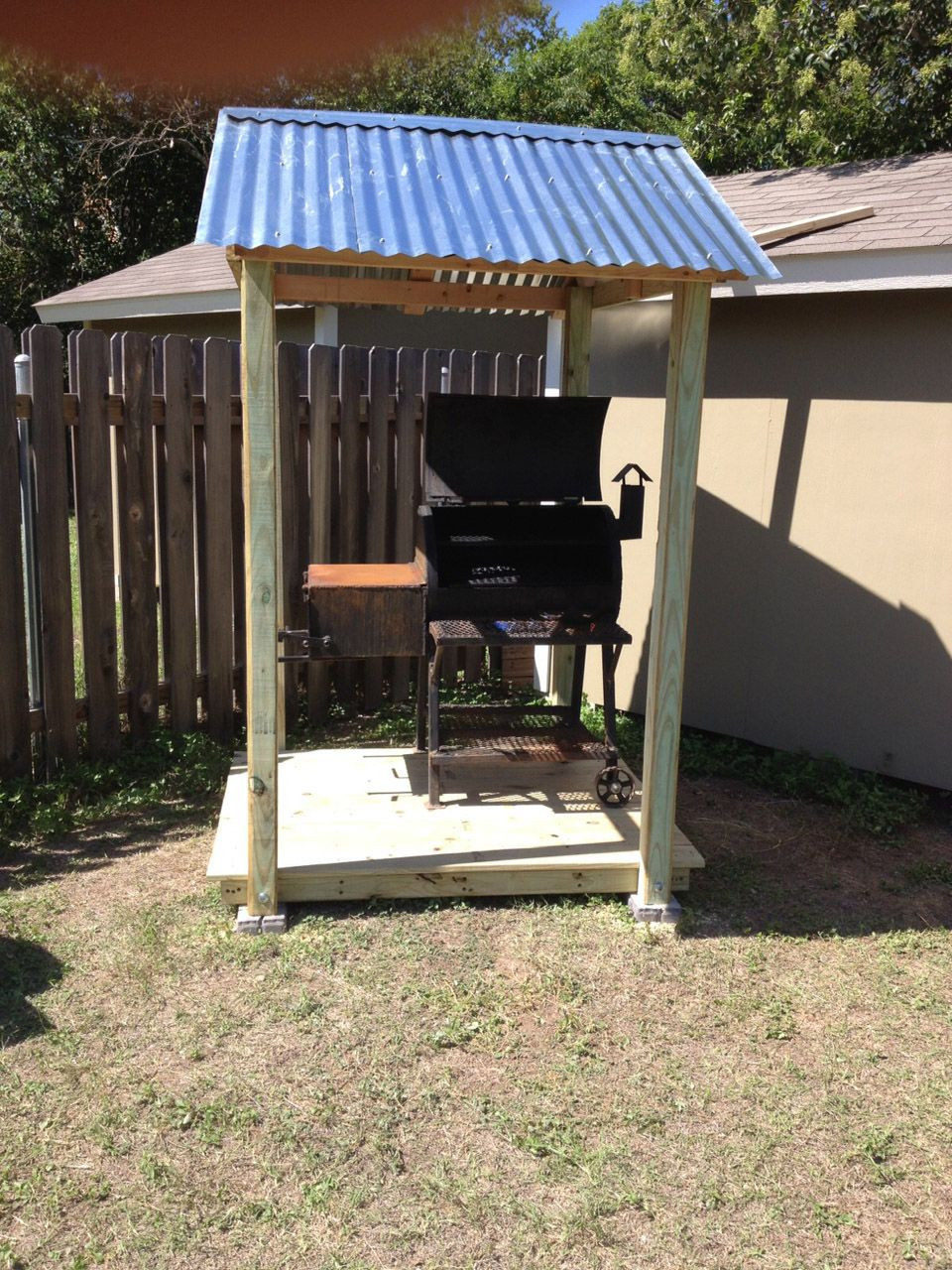 Backyard Grill Cover
 Check out this DIY bbq pit cover made by Eric Gentry in