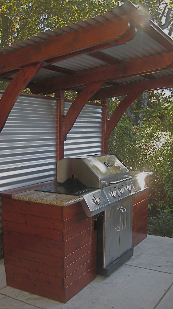 Backyard Grill Cover
 corrugated metal panel ideas Google Search