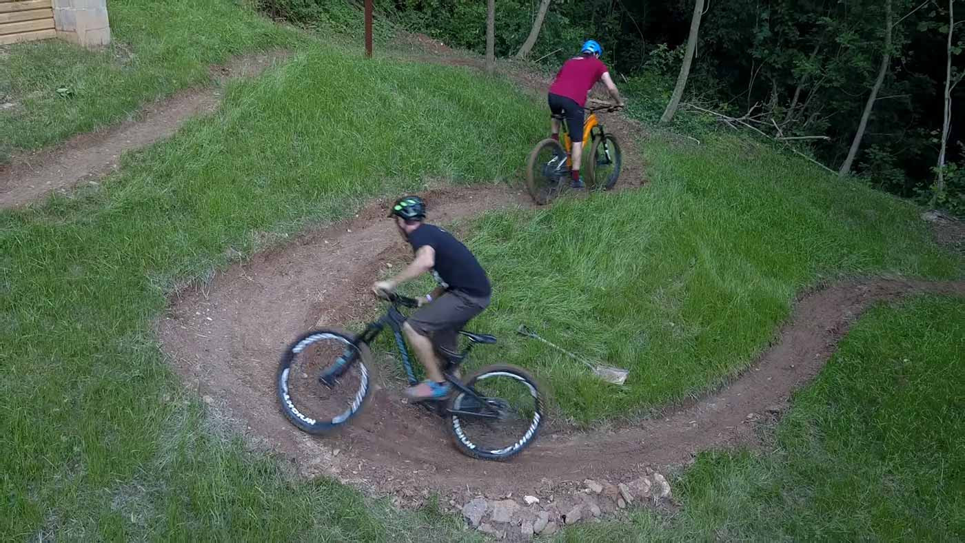 Backyard Mountain Bike Trail
 Video Youtuber builds a feature packed mini mountain bike