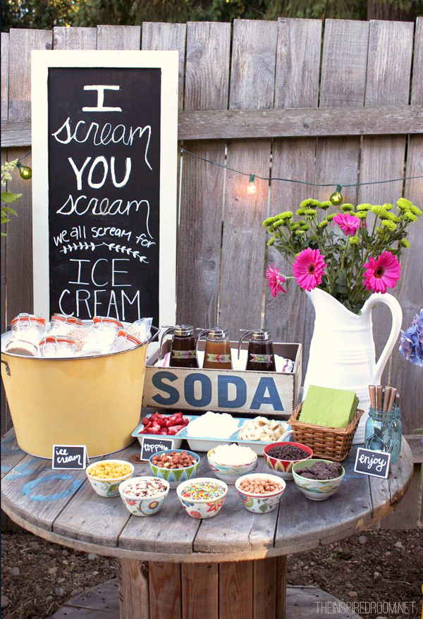 Backyard Party Decorating Ideas
 Backyard Ice Cream Party Summer Fun The Inspired Room