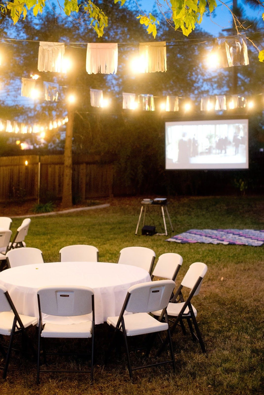 Backyard Party Design Ideas
 Fall Backyard Birthday Party and Movie Night in 2019