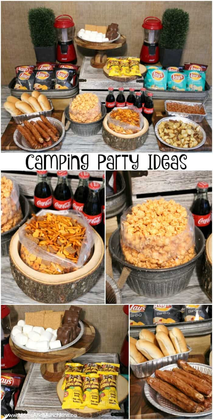 Backyard Party Food Ideas Pinterest
 Camping Party Ideas for Birthdays Moms & Munchkins