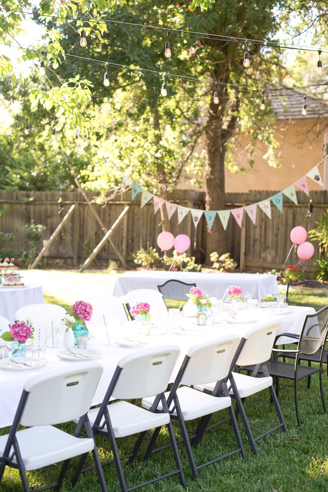 Backyard Party Supplies
 Domestic Fashionista Backyard Birthday Fun Pink