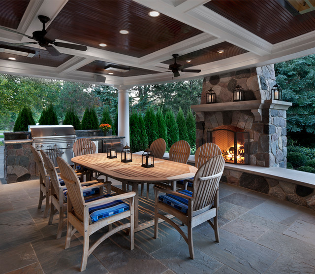 Backyard Porch Ideas
 Bloomfield Hills MI Residence Covered Porch & Pool