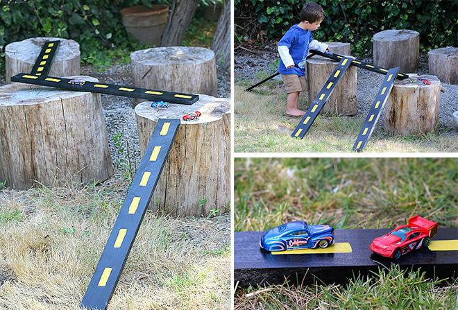 Backyard Race Track
 Backyard Projects for Kids DIY Race Car Track DO IT