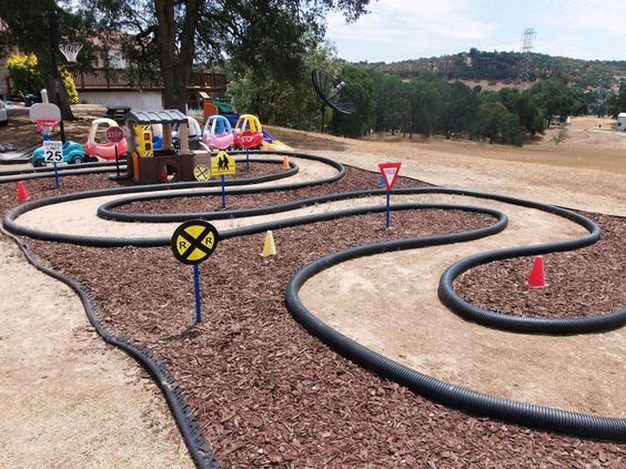 Backyard Race Track
 carc race tracks for kids painted on concrete Google