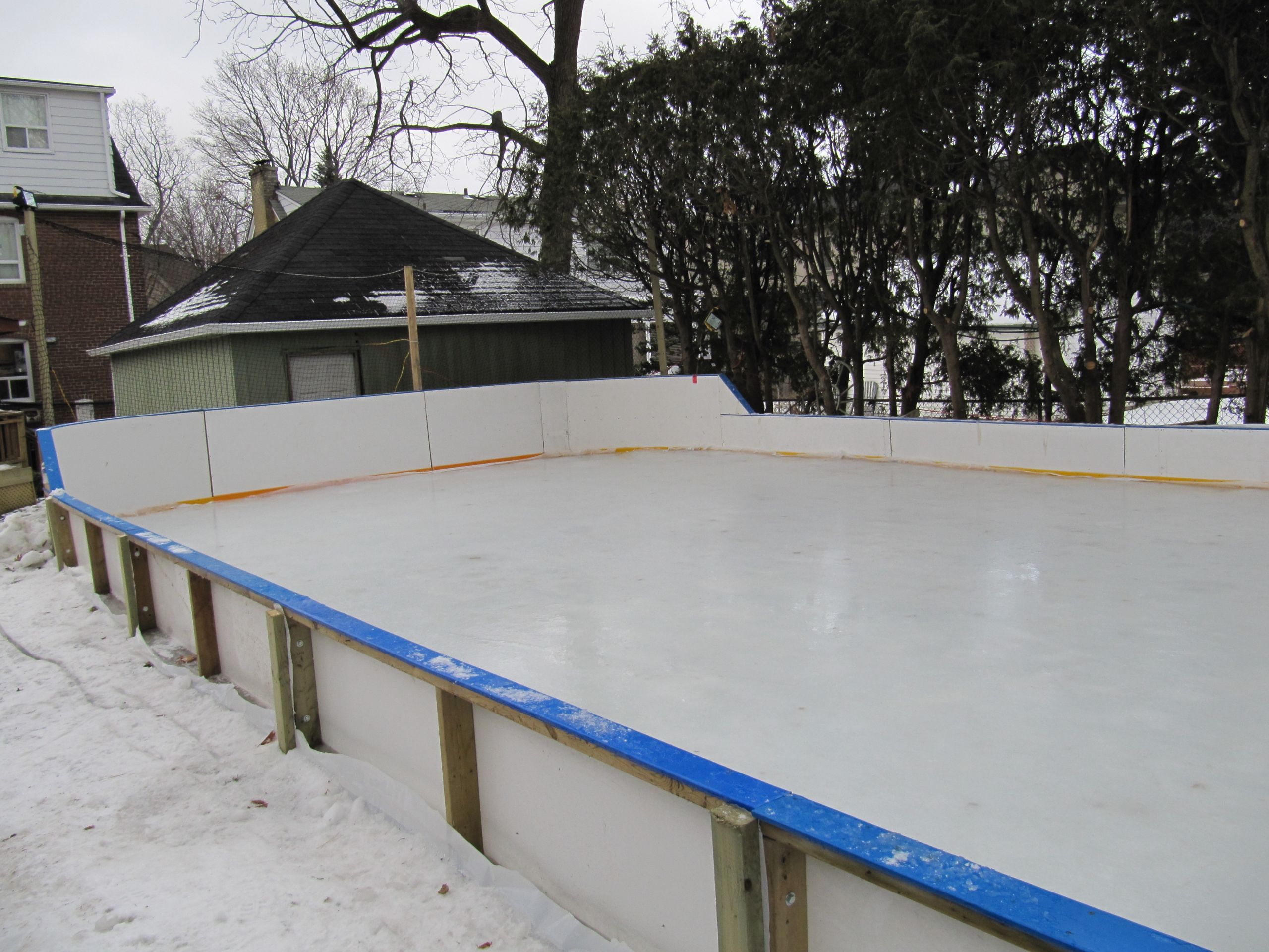 Backyard Skate Rink
 Backyard ice rink boards