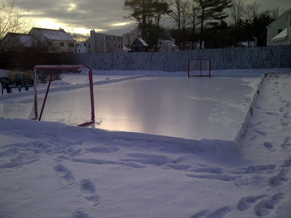 Backyard Skate Rink
 Build your own backyard ice rink Boston dad approved tips