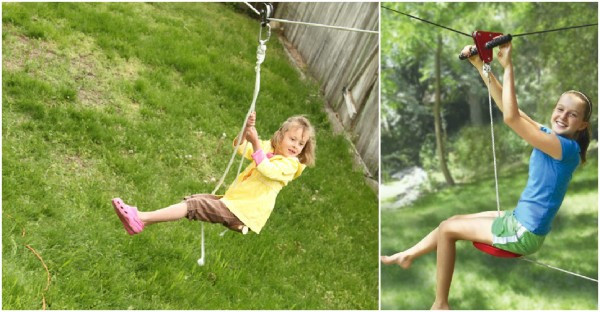 Backyard Zip Line Diy
 Backyard Kids Zipline