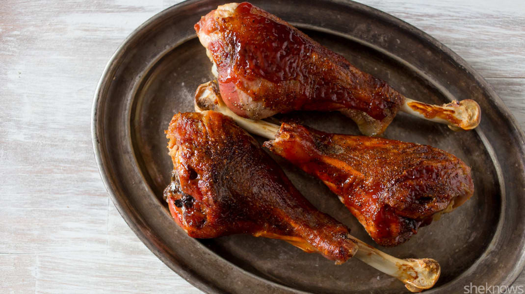 Bake Turkey Legs
 Baked BBQ turkey legs let you satisfy your craving any