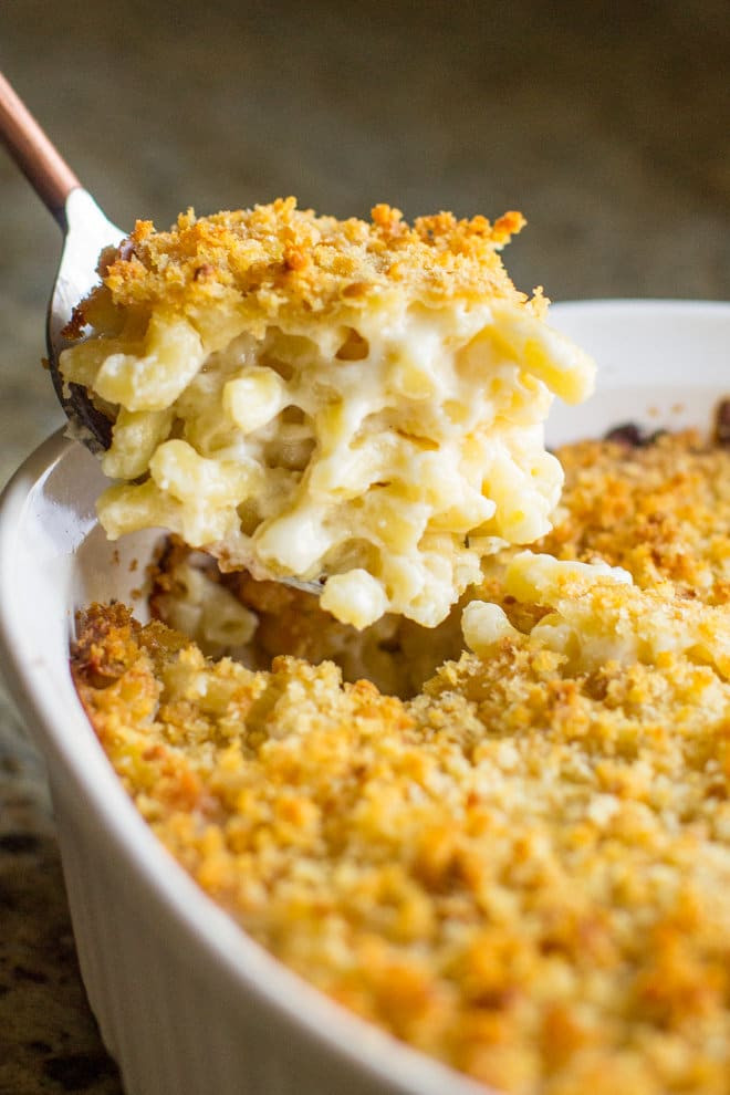 Baked Macaroni And Cheese With Ham And Bread Crumbs
 Baked Macaroni and Cheese with Garlic Butter Crumbs