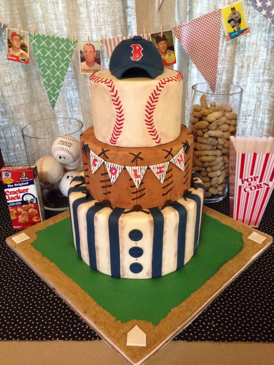 Baseball Birthday Cake
 Vintage Baseball Themed Baby Shower Cake CakeCentral