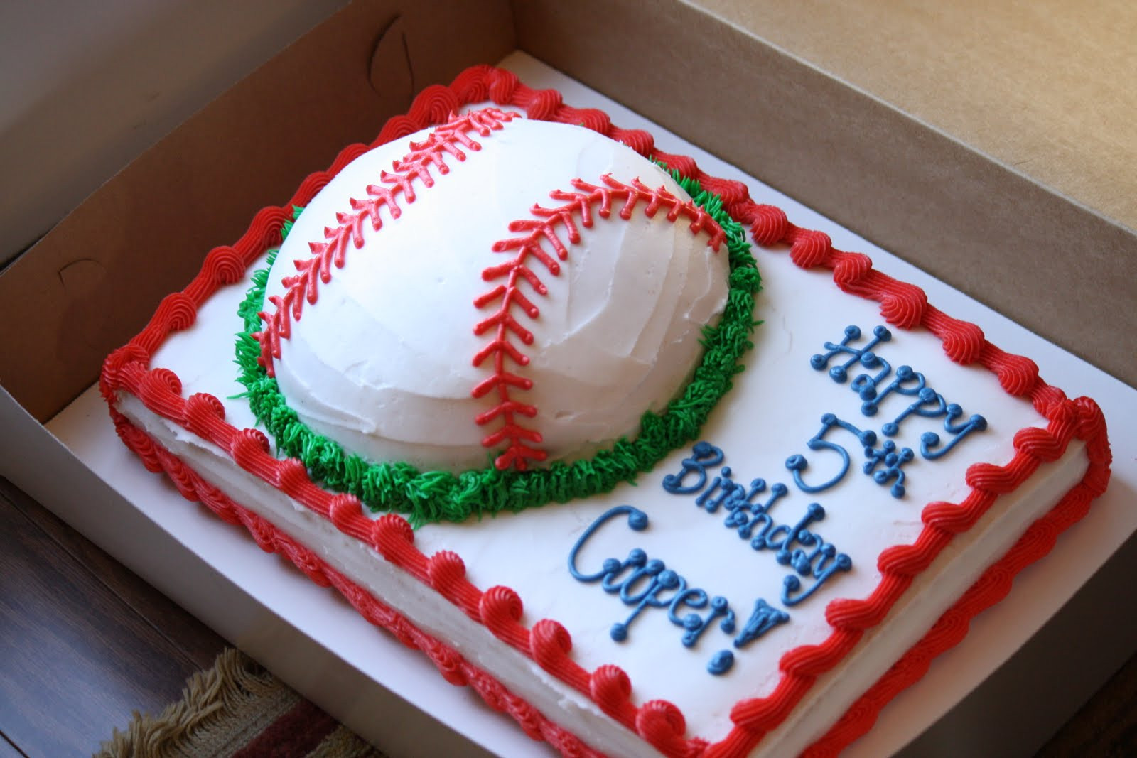 Baseball Birthday Cake
 A Perfect Bite Cooper s 5th Birthday Baseball Cake
