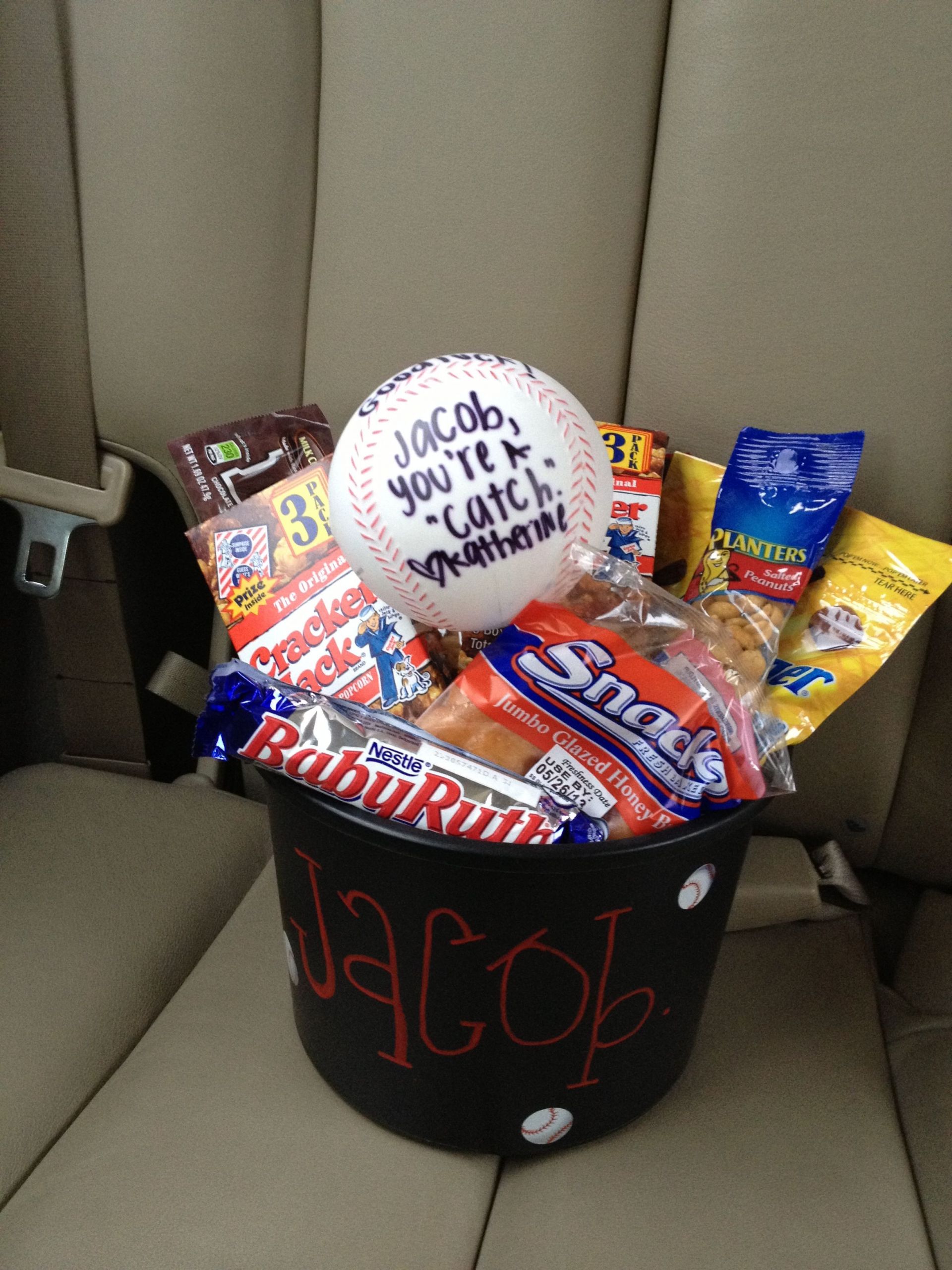 Baseball Gift Ideas For Boyfriend
 Cute baseball basket idea In My Spare Time